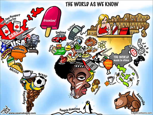 Colección de mapamundis muy peculiares - the-world-as-we-know1 Colección de mapamundis muy peculiares - the-world-as-we-know1