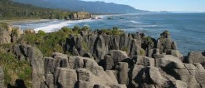 Las pancake rocks de Punakaiki (Nueva Zelanda) - Pancake-rocks-300x129