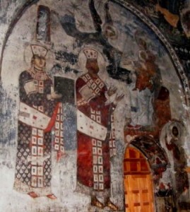Vardzia (Georgia) - Rey-George-y-Reina-Tamara-en-la-iglesia-de-La-Asunción-269x300