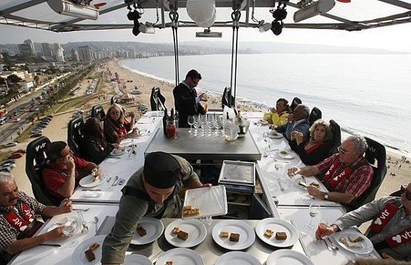 Dinner in the sky, el restaurante del cielo