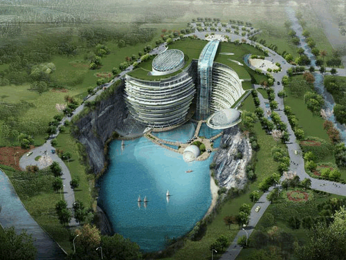 Un hotel entre el agua y el subsuelo