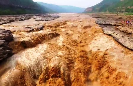 Las cataratas amarillas de Hukou