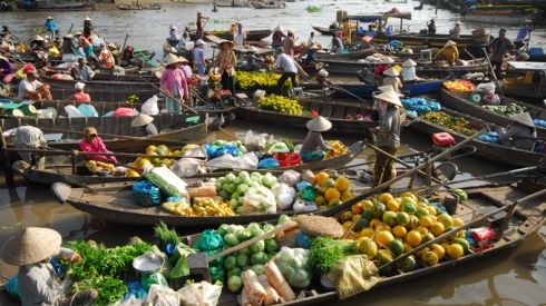 El mercado flotante de Cai Rang